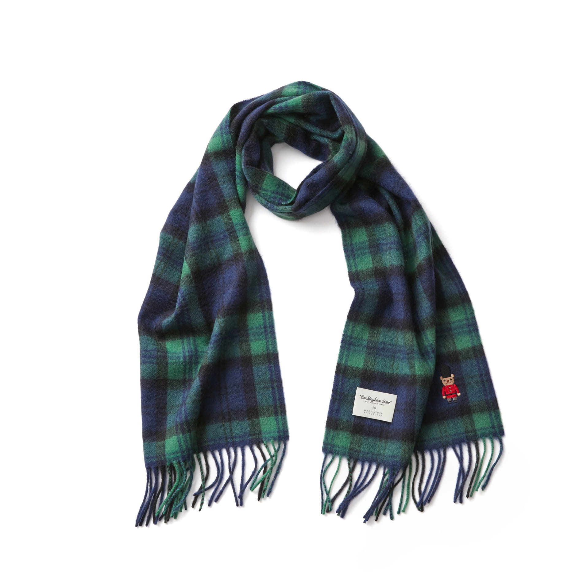 小物 雑貨 Men Buckingham Bear タータンチェック洗えるカシミヤマフラー Mackintosh Philosophy マッキントッシュ フィロソフィー 公式オンラインストア