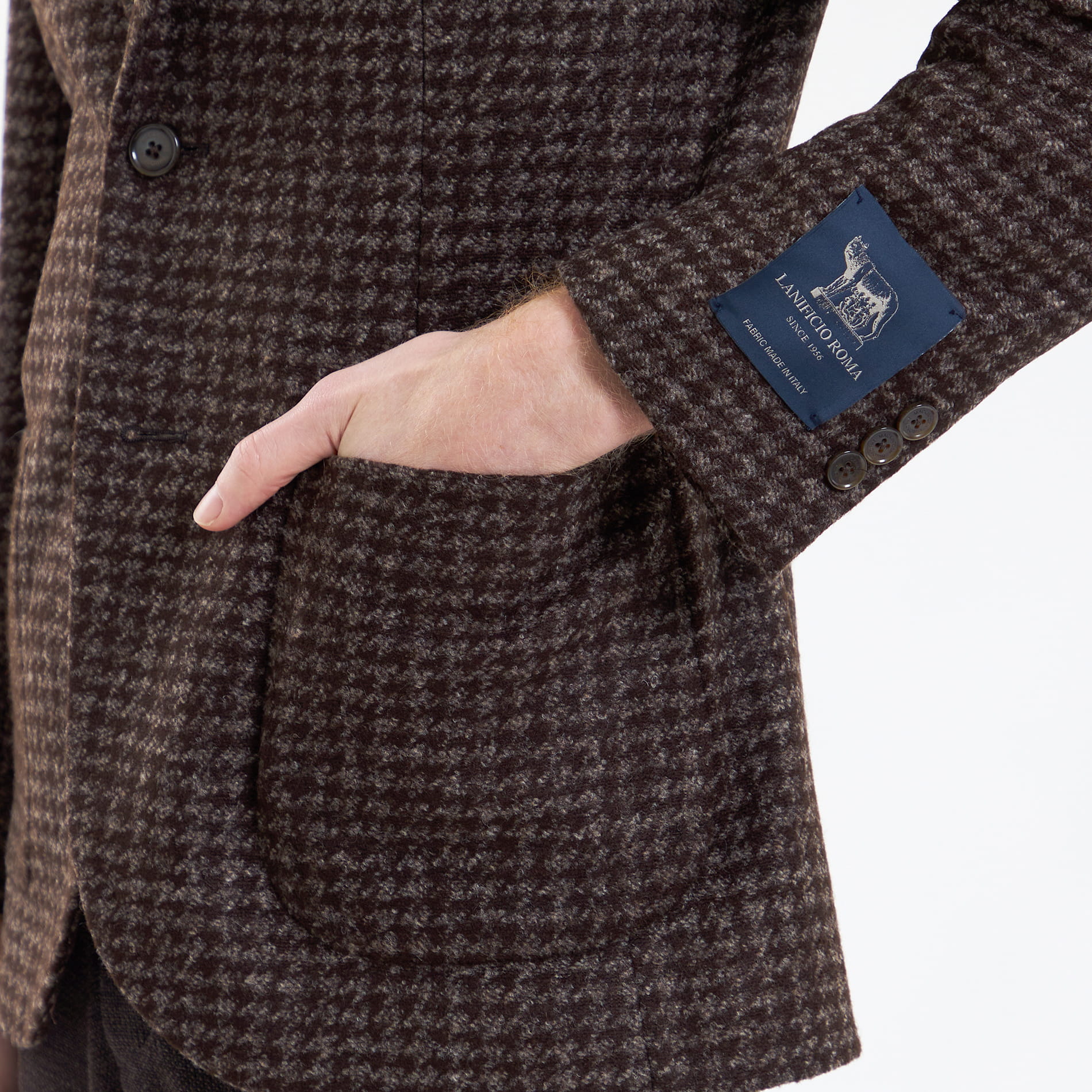 MEN メランジスライバーニット パッチポケットジャケット 【公式】MACKINTOSH PHILOSOPHY（マッキントッシュ