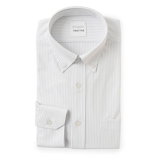 トップス Men トロッターシャツ ペンシルストライプジャージ Mackintosh Philosophy マッキントッシュ フィロソフィー 公式オンラインストア