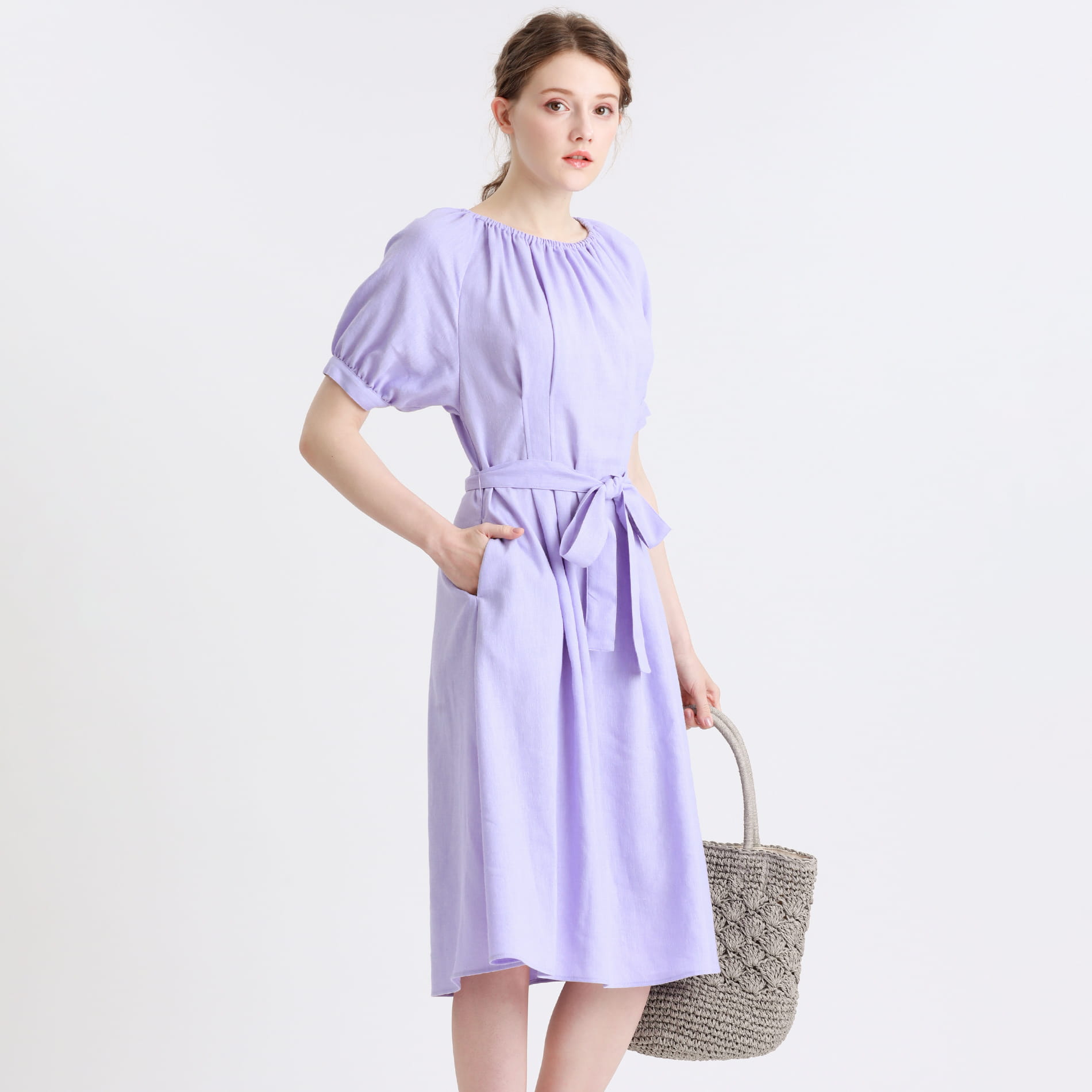 Women 21ss ポリエステルリネンワンピース Mackintosh Philosophy マッキントッシュ フィロソフィー 公式オンラインストア