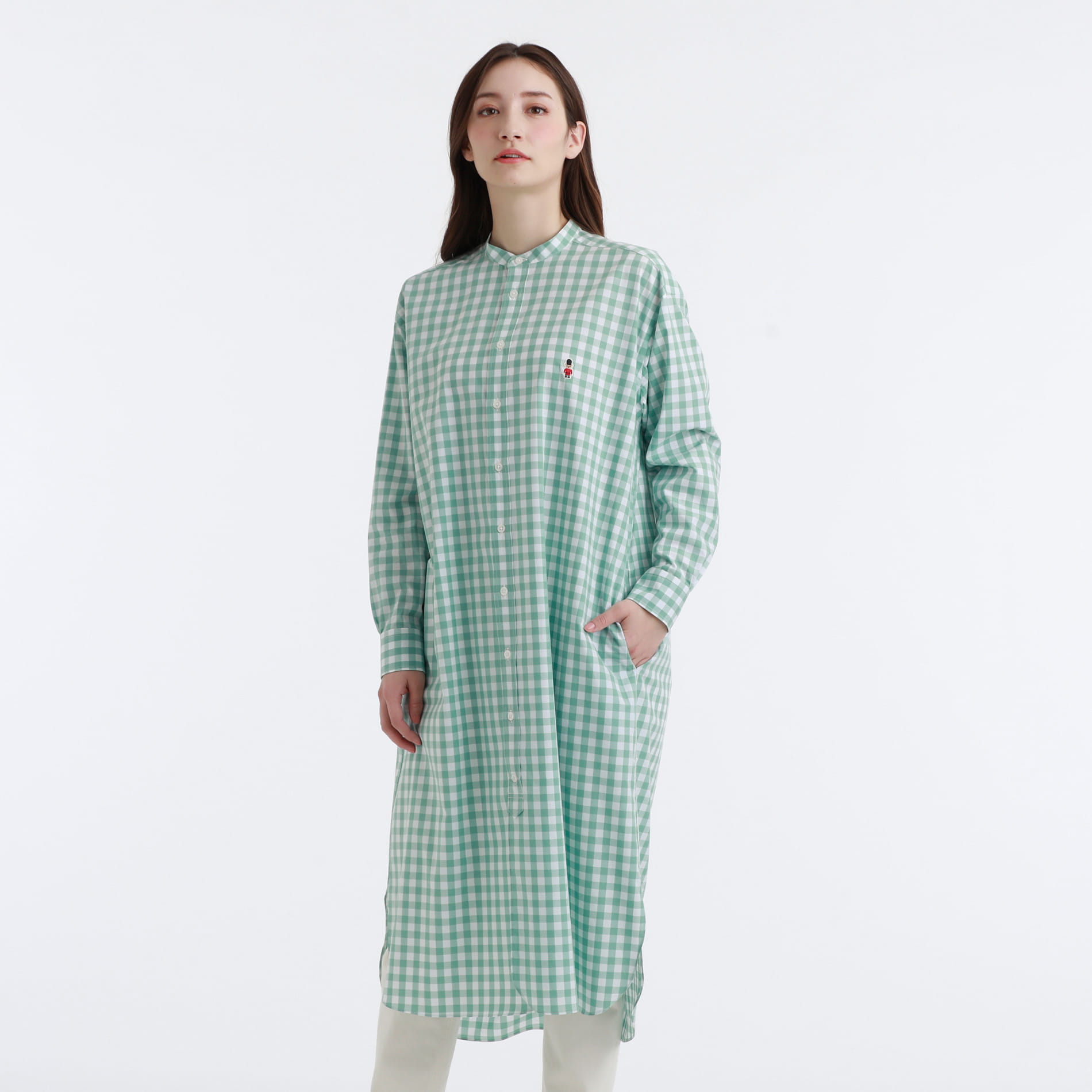 Women 21ss Buckingham Bear ギンガムチェックシャツワンピース Mackintosh Philosophy マッキントッシュ フィロソフィー 公式オンラインストア