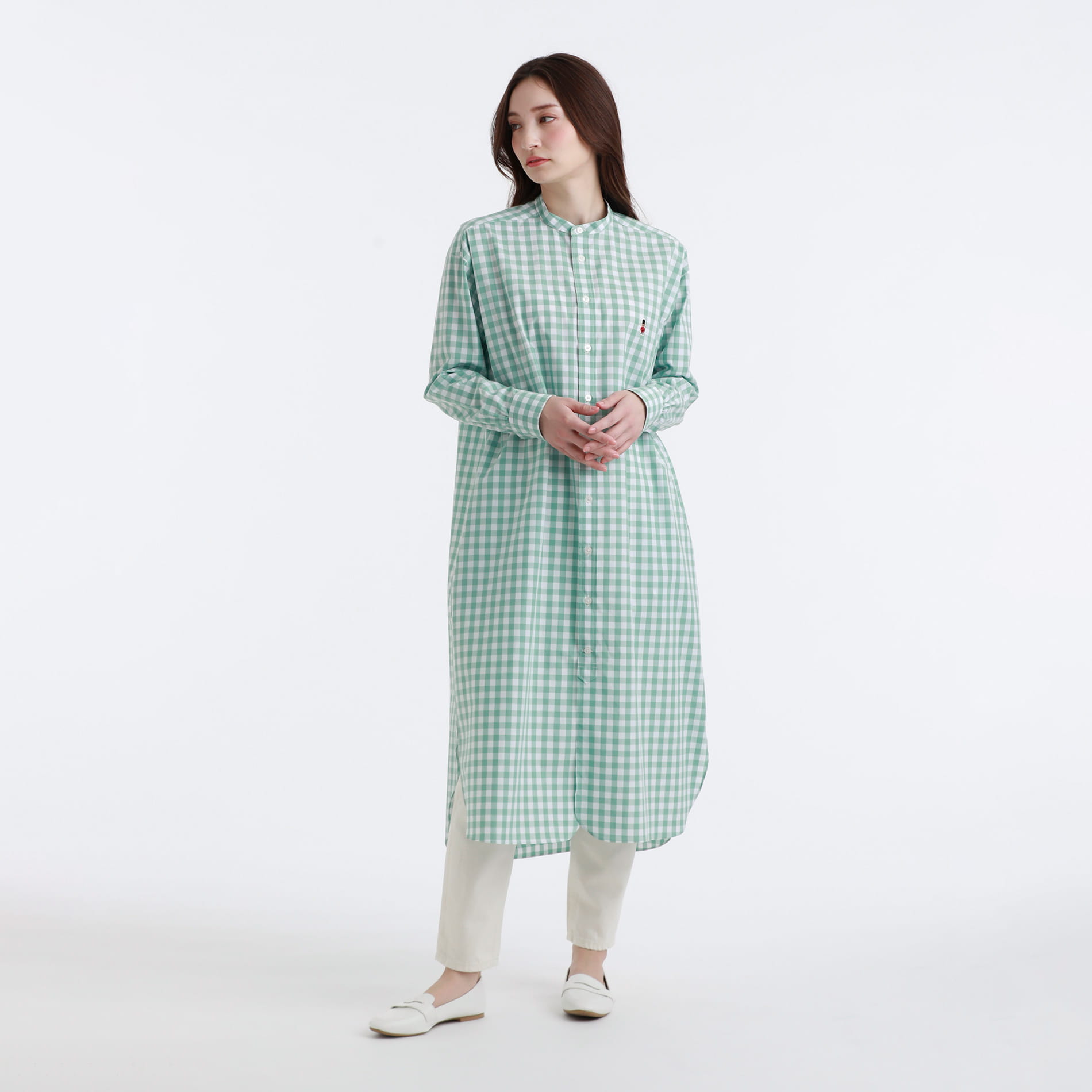 Women 21ss Buckingham Bear ギンガムチェックシャツワンピース Mackintosh Philosophy マッキントッシュ フィロソフィー 公式オンラインストア