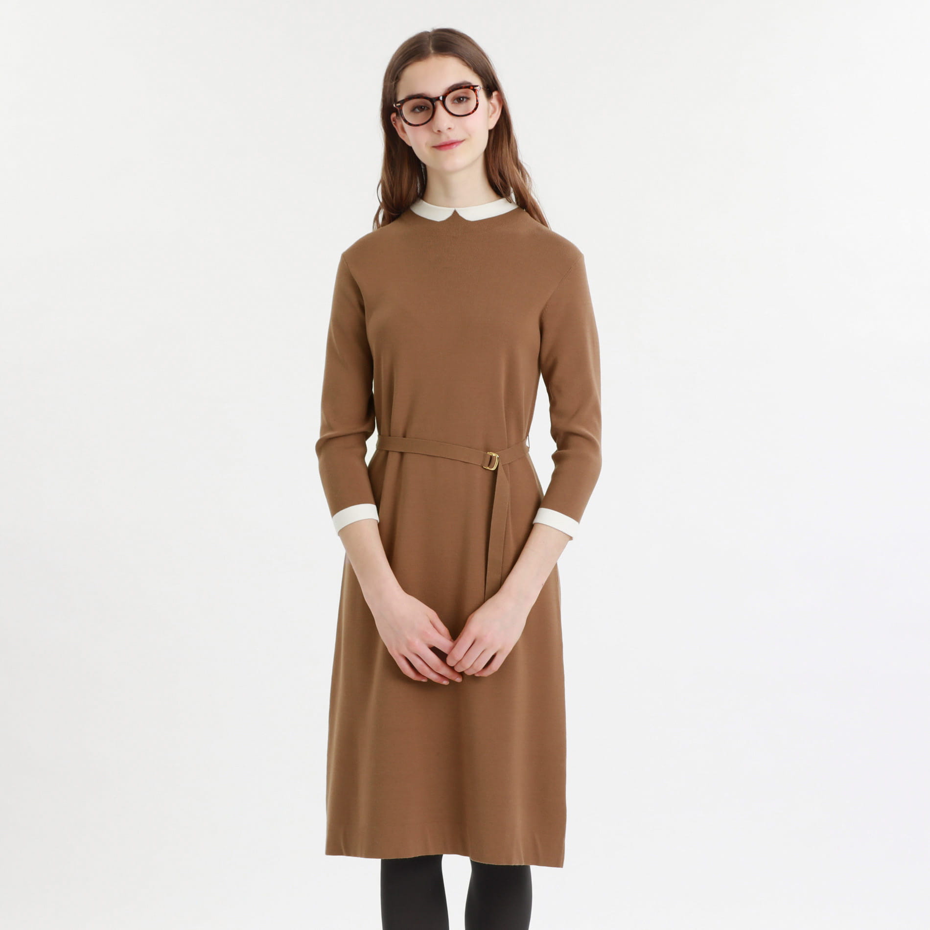 Women 21aw Cleric Collar Knit ワンピース Mackintosh Philosophy マッキントッシュ フィロソフィー 公式オンラインストア