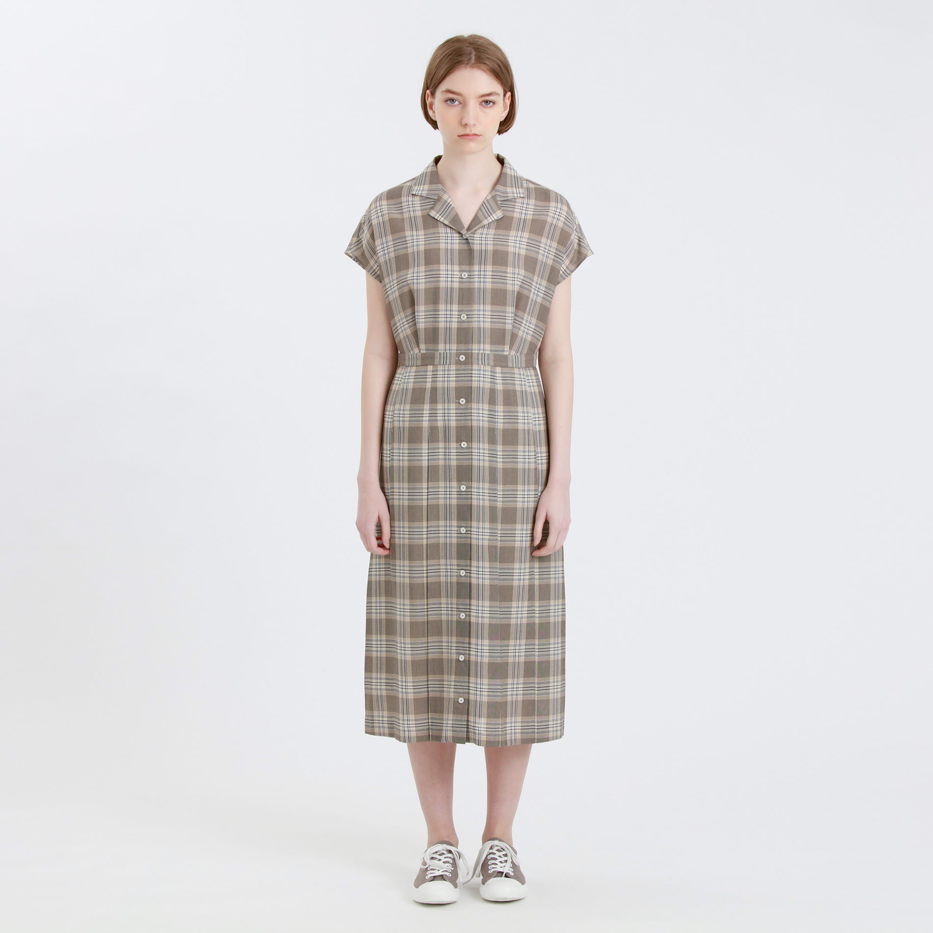 Women 21ss オープンカラーチェックワンピース Mackintosh Philosophy マッキントッシュ フィロソフィー 公式オンラインストア